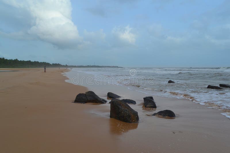 Golden sands of Bentota beach.